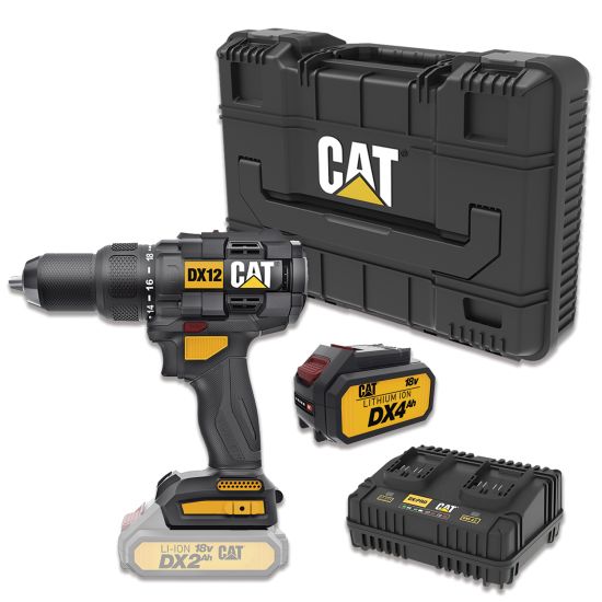 CAT Combo-17 Δραπανοκατσάβιδο κρουστικό DX12B σε κασετίνα + δώρο μπαταρία 4.0ah DXB4 + -30% διπλό φορτιστή DXC42