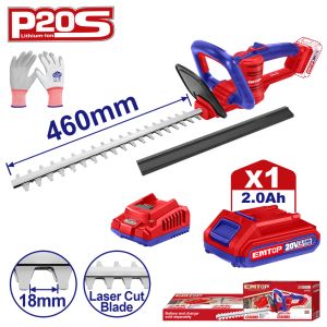EMTOP BRUSHLESS ΜΠΟΡΝΤΟΥΡΟΨΑΛΙΔΟ 20V, ΜΗΚΟΣ ΛΕΠΙΔΑΣ 460MM ΜΕ ΜΠΑΤΑΡΙΑ 2AH ΚΑΙ ΦΟΡΤΙΣΤΗ ELHT204611