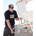 CAT Μπλουζάκι κοντομάνικο μαύρο tm logo L 1510305-016