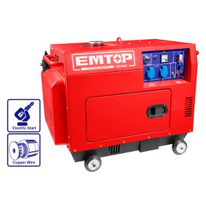 EMTOP ΓΕΝΝΗΤΡΙΑ DIESEL ΜΟΝΟΦΑΣΙΚΗ ΚΛΕΙΣΤΟΥ ΤΥΠΟΥ 5.000W ΜΕ ΑΥΤΟΜ. ΜΕΤΑΓΩΓΙΚΟ ΠΙΝΑΚΑ ATS EDGRS511