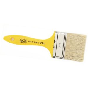 Πινέλα ιταλίας PL01 μονά επαγγελματικά λευκή τρίχα Νο30 - 1"