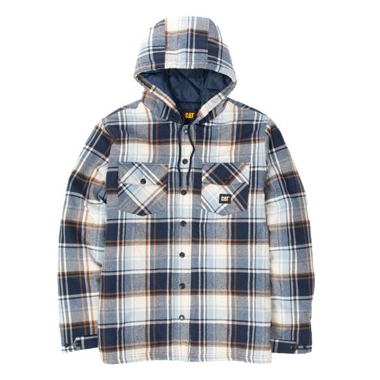 CAT Πουκάμισο εργασίας overshirt με επένδυση μπλε 2XL 1040045