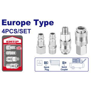 EMTOP ΣΕΤ 4ΤΜΧ ΤΑΧΥΣΥΝΔΕΣΜΟΙ ΑΕΡΟΣ 1/4" EMQP4670