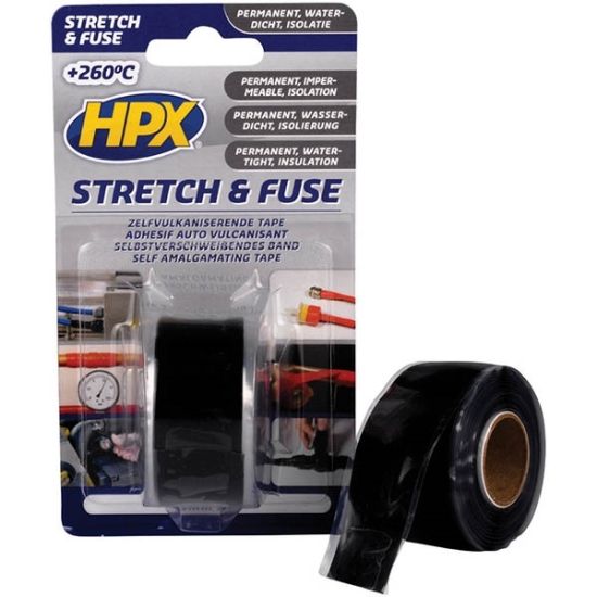 Stretch and fuse  μαύρη μονωτική ταινία 25mmx3m