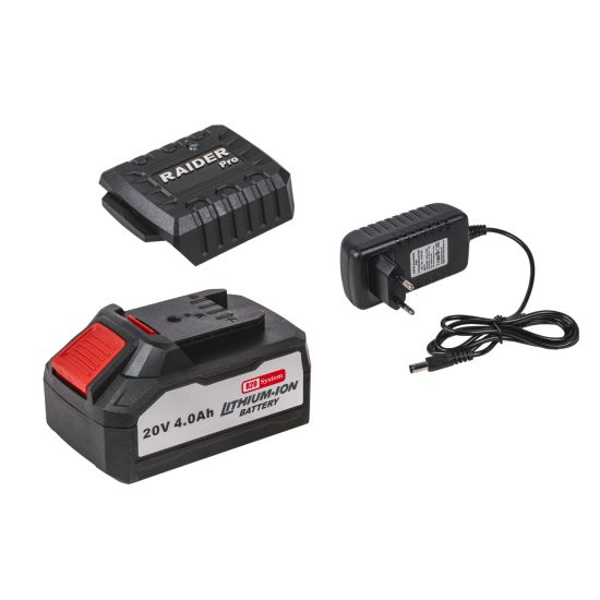 RAIDER R20 Φορτιστής & μπαταρία Li-ion 20V 4Ah RDP-R20 032134