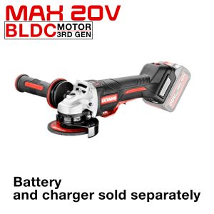 KEYANG BRUSHLESS ΓΩΝΙΑΚΟΣ ΤΡΟΧΟΣ 125MM 18V - ΡΥΘΜΙΖΟΜΕΝΗ ΙΣΧΥΟΣ PADDLE SWITCH ΣΩΜΑ DG20BLH125PV-B