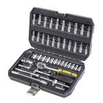 TOP MASTER Κασετίνα καρυδάκι CR-V 1/4" σετ 46τεμ 339203