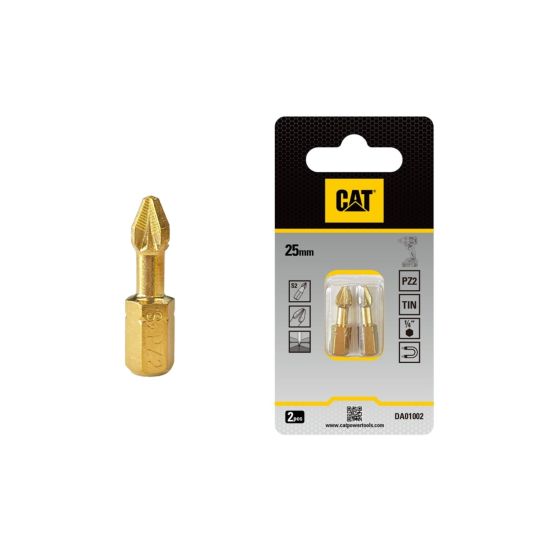 CAT Μύτη κατσαβιδιού αστέρι με μέγεθος PZ2 25mm συσκευασία 2τεμ. DA01002
