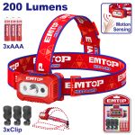 EMTOP ΕΠΑΓΓΕΛΜΑΤΙΚΟΣ ΦΑΚΟΣ ΚΕΦΑΛΗΣ LED 100-200lm EFLG013AAA8