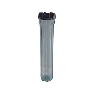 Μονή φιλτροθήκη 2Μ διάφανη πλαστική slim 20″ - 1″ με ορειχάλκινο σπείρωμα