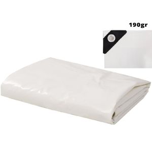 Μουσαμάδες 190gr 3 * 4m λευκοί αδιάβροχοι με κρίκους