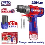 EMTOP ΔΡΑΠΑΝΟΚΑΤΣΑΒΙΔΟ ΜΠΑΤΑΡΙΑΣ ΛΙΘΙΟΥ 12V/1.5Ah/20Nm ECDL12510