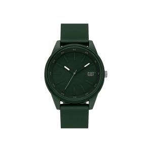 CAT Ρολόι μπαταρίας Insignia με καουτσούκ λουράκι πράσινο 43mm LJ.130.23.323