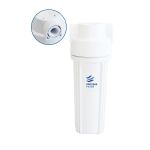 Μονή φιλτροθήκη 2Μ λευκή πλαστική 10″ - 1/2″ - σκέτη