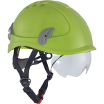 Κράνος εργοταξίου Alpinworker κίτρινο HV με ενσωματωμένα γυαλιά