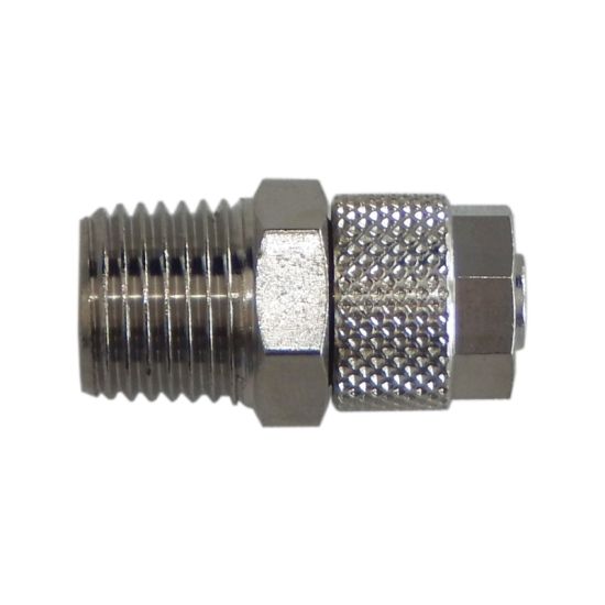 Ρακόρ μεταλλικό ίσιο 1/4″ αρσ. - 5/16″ σωλ. βιδωτό