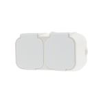 GEYER Πρίζα διπλή IP54 H2-B52GM-W λευκή
