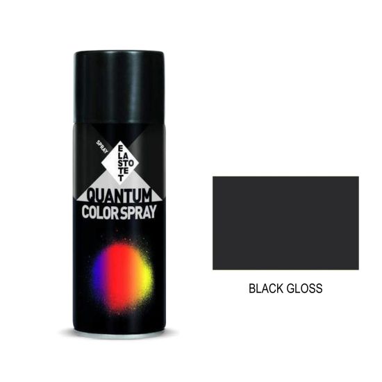 Σπρέι μαύρο γυαλιστερό "Black Gloss" Quantum RAL 9005 - 400ml