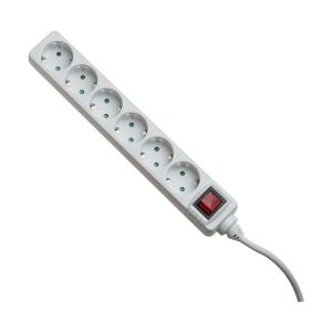 GEYER Πολύπριζο με διακόπτη 2m 6 θέσεις GNBK06A