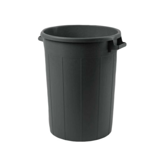 STARPLAST ΚΑΔΟΣ ΑΠΟΡΡΙΜΑΤΩΝ ΣΤΡΟΓΓΥΛΟΣ ΜΑΥΡΟΣ 75L MK0231