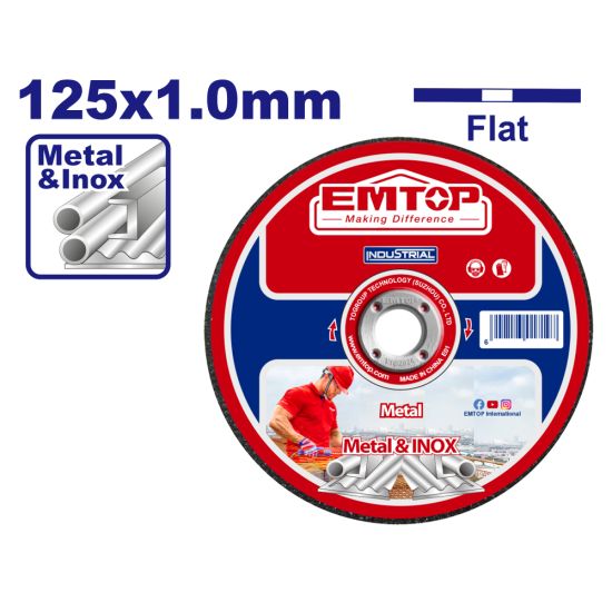 EMTOP ΔΙΣΚΟΣ ΚΟΠΗΣ ΜΕΤΑΛΛΟΥ 125MMX1MM INOX EACD101251