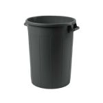 STARPLAST ΚΑΔΟΣ ΑΠΟΡΡΙΜΑΤΩΝ ΣΤΡΟΓΓΥΛΟΣ ΜΑΥΡΟΣ 75L MK0231