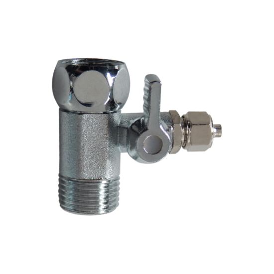 Κλέφτης 1/2″ με ενσωματωμένο βανάκι 1/4″ βιδωτό