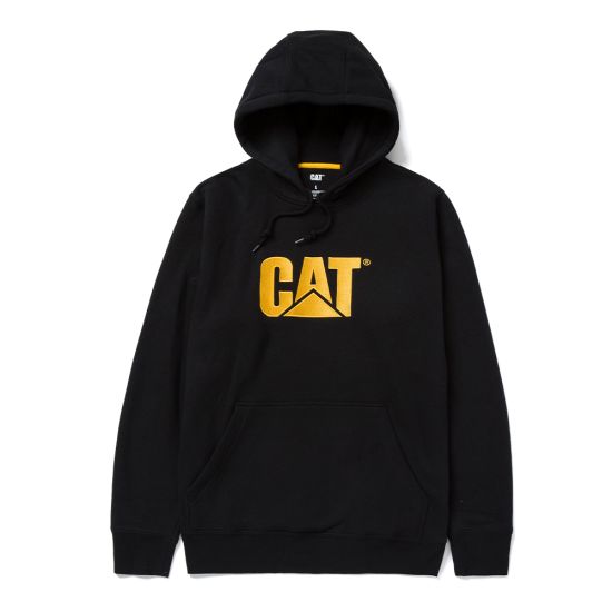 CAT Μπλούζα φούτερ με κουκούλα trademark μαύρη 2XL W10646-016