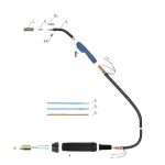 Ντίζα Teflon 3m*1,5mm*ø4,0mm για τσιμπίδα MIG 91080