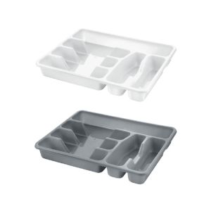 ΚΟΥΤΑΛΟΘΗΚΗ ΠΛΑΣΤΙΚΗ ΓΚΡΙ/ΛΕΥΚΟ 38X30X5CΜ MK3562