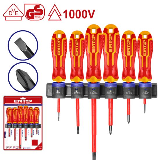 EMTOP ΣΕΤ 6 ΚΑΤΣΑΒΙΔΙΑ ΗΛΕΚΤΡΟΛΟΓΟΥ VDE 1000V ESSTJS061