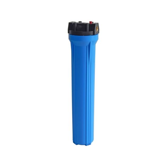 Μονή φιλτροθήκη 2Μ μπλε slim 20″ - 1/2″ με ορειχάλκινο σπείρωμα