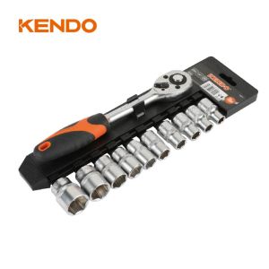 KENDO ΣΕΤ 11ΤΜΧ ΚΑΡΥΔΑΚΙΑ 1/4" ME ΜΑΝΕΛΑ ΚΑΣΤΑΝΙΑΣ 16209