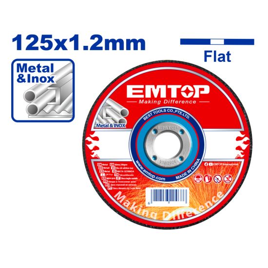 EMTOP ΔΙΣΚΟΣ ΚΟΠΗΣ ΜΕΤΑΛΛΟΥ 125MM INOX EACD121251