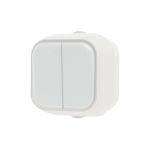 GEYER Διακόπτης a/r διπλός IP54 H2-B220M-W λευκός