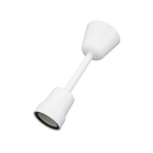 Ντουί οροφής E27 βιδωτό πλαστικό λευκό (0726)