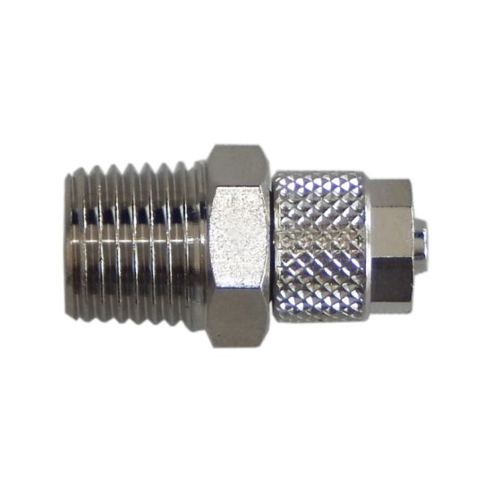 Ρακόρ μεταλλικό ίσιο 1/4″ αρσ. - 1/4″ σωλ. βιδωτό