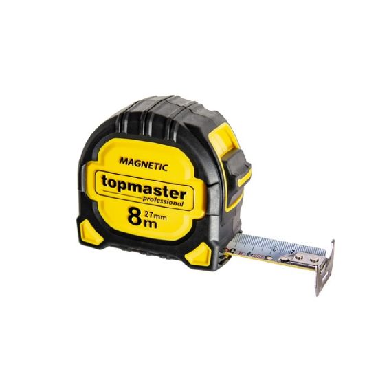 TOP MASTER Μετροταινία 5Μ*27ΜΜ με αυτόματη επαναφορά και μαγνήτη διπλής όψης 3η γενιά 260201
