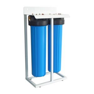 Διπλή φιλτροθήκη Big Blue 20″ - 1″ με compact μεταλλικη βάση