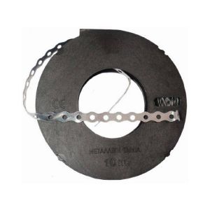 Τσέρκι διάτρητο 0.6*12mm*10Μ μεταλλικό για στήριξη