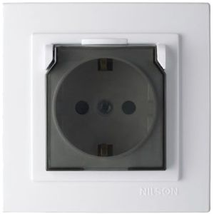 GEYER Πρίζα σούκο με καπάκι nilson 24111020