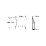 GEYER Προβολέας led μαύρος 30W 4000K 2550LM LPRM30C3