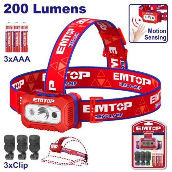 EMTOP ΕΠΑΓΓΕΛΜΑΤΙΚΟΣ ΦΑΚΟΣ ΚΕΦΑΛΗΣ LED 100-200lm EFLG013AAA8